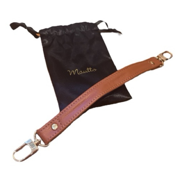 Mautto Brown Leather Replacement Strap with Gold Hardware – 11.5” - Picture 3 of 4